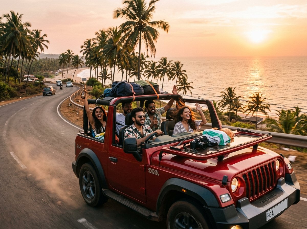 Thar 4x4 Goa coastal road trip